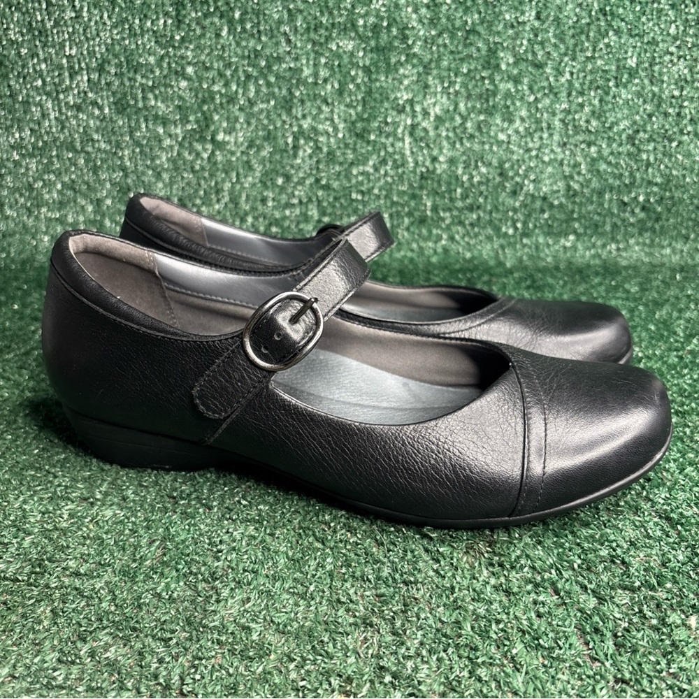 Dansko Fawna Black Milled Nappa Mary Jane Womens Casual Shoes US 12 / EU 42 WIDE